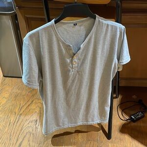 Light grey open collar shirt